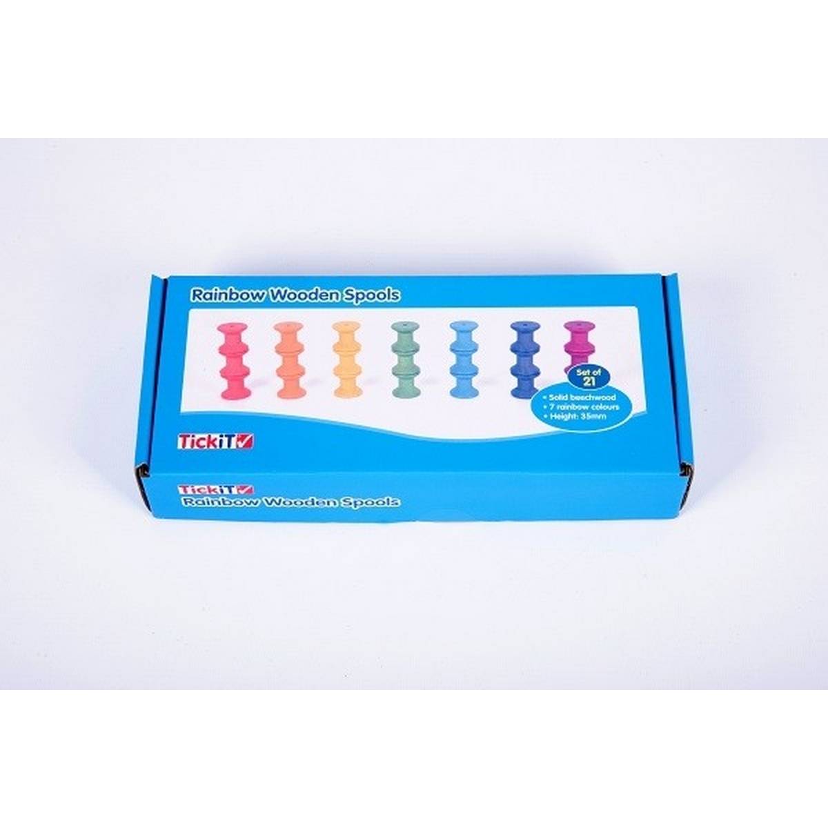 Rainbow Wooden Spools