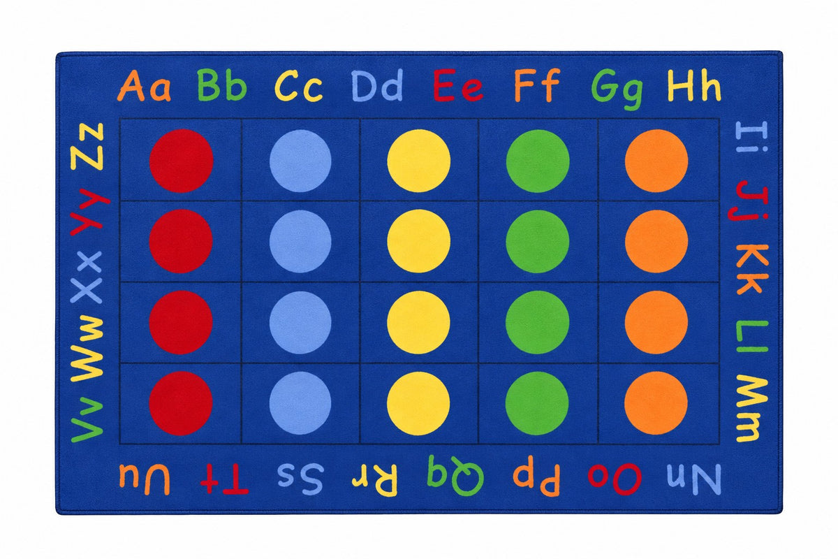 Alphabet and Dots Rectangular Carpet 257x180cm