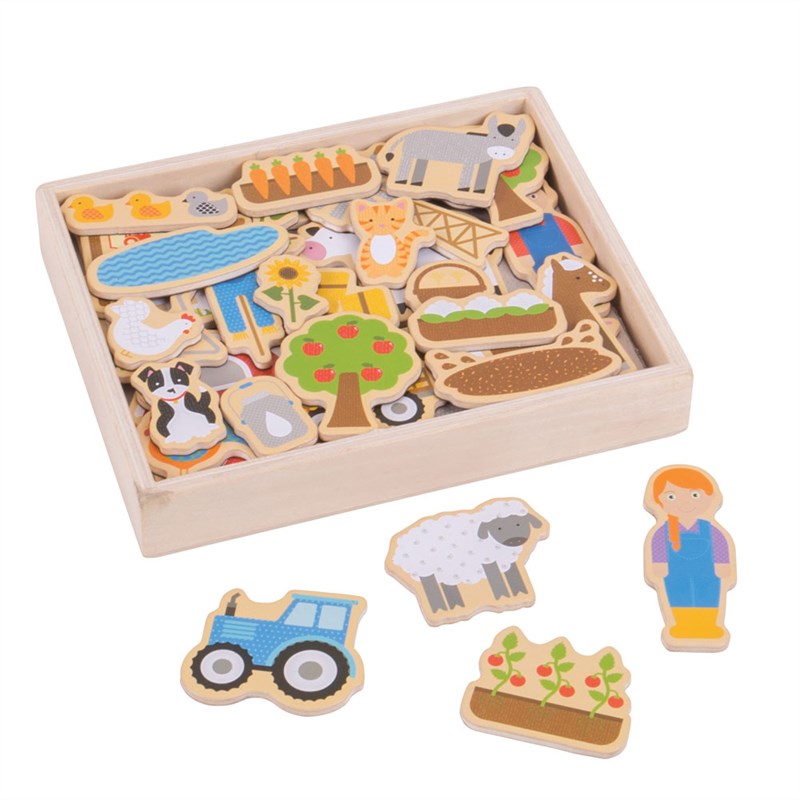 Wooden Farm Magnets