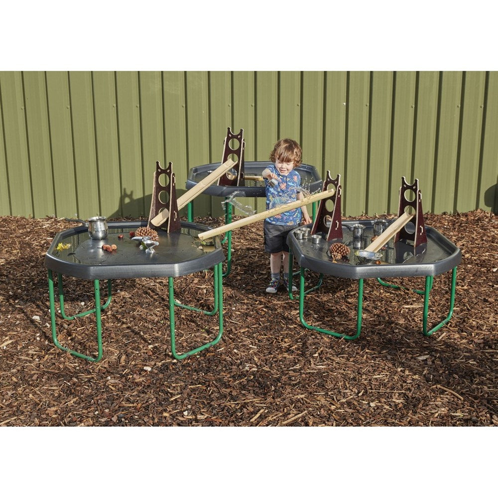 3 Tuff Play Tray and 3 Multi Height Stands