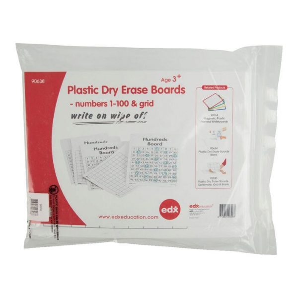 ** Edx Education Dry Erase Hundreds White Boards Set of 30