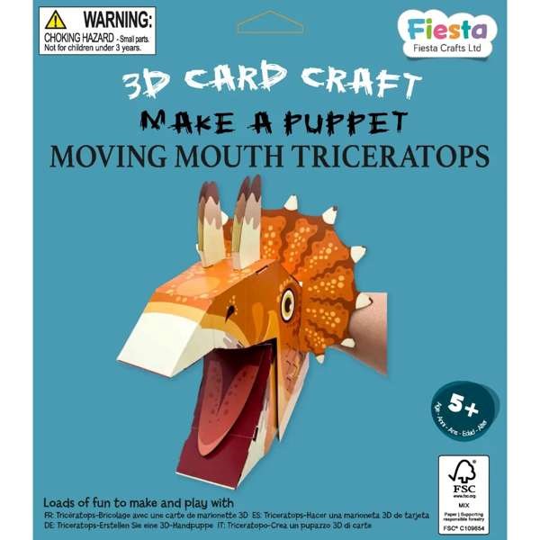 Triceratops Puppet Craft Kit