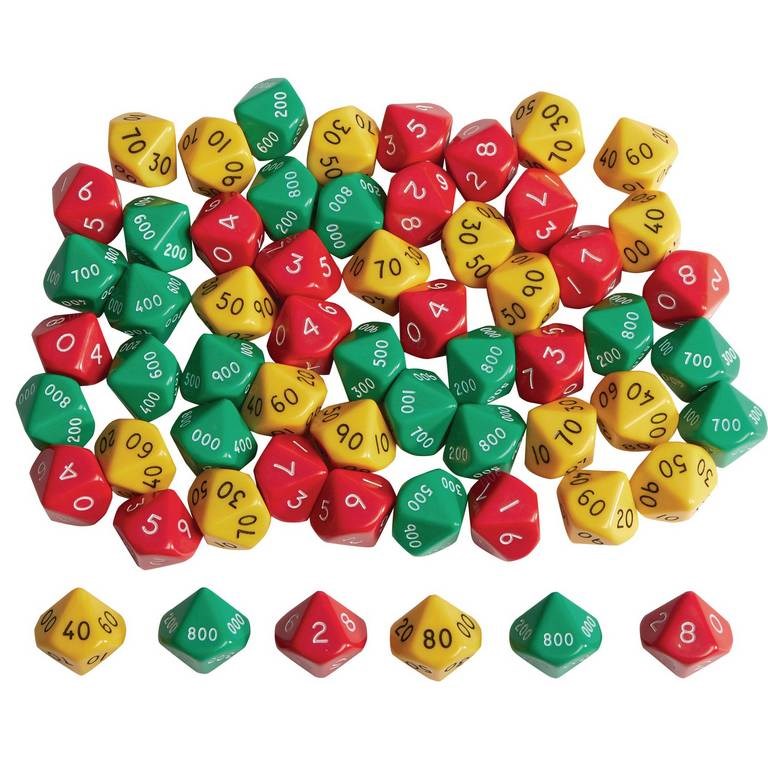 **Jumbo Place Value Dice Htu Pack Of 60