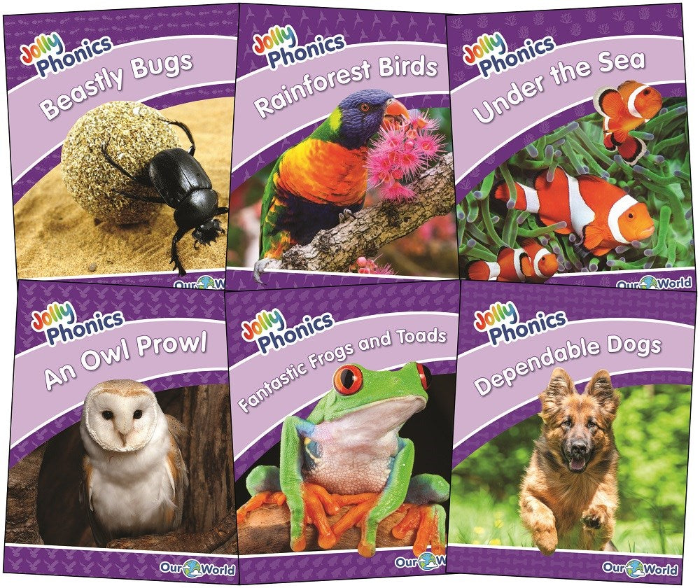 Jolly Phonics Decodable Readers Our World Non-fiction Readers - Level 5 (Purple Level)