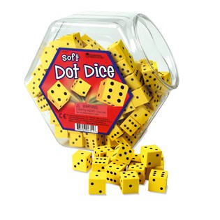 Soft Foam Dot Dice (Set of 200)