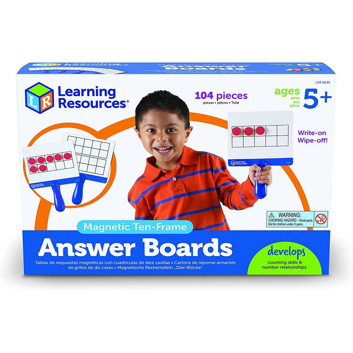 Magnetic Ten Frame Boards (Set of 4)