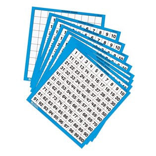 Laminated Hundreds Boards (Set of 10)