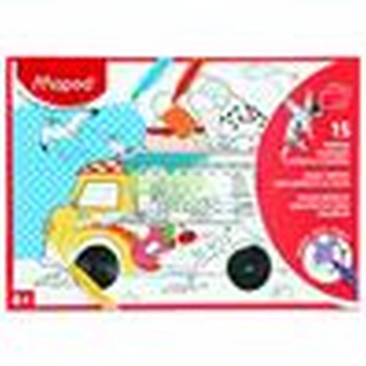 Maped Set 15 A4 Sheets Magic Colouring Paper 2 Asst.