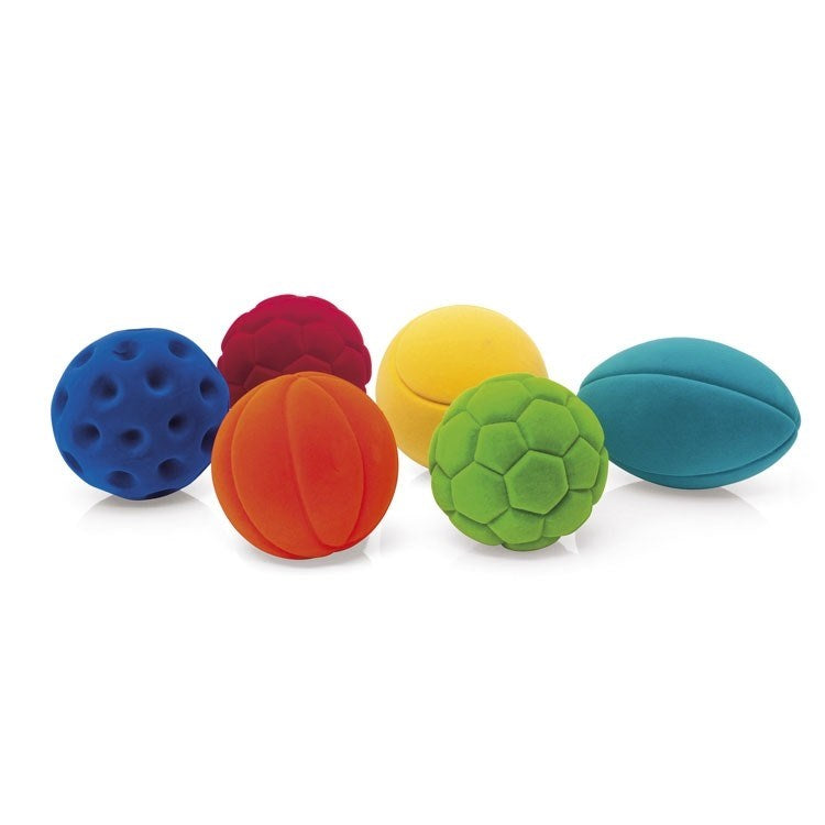 **Megaform Set Of 6 Rubbabu Mini Sport Balls