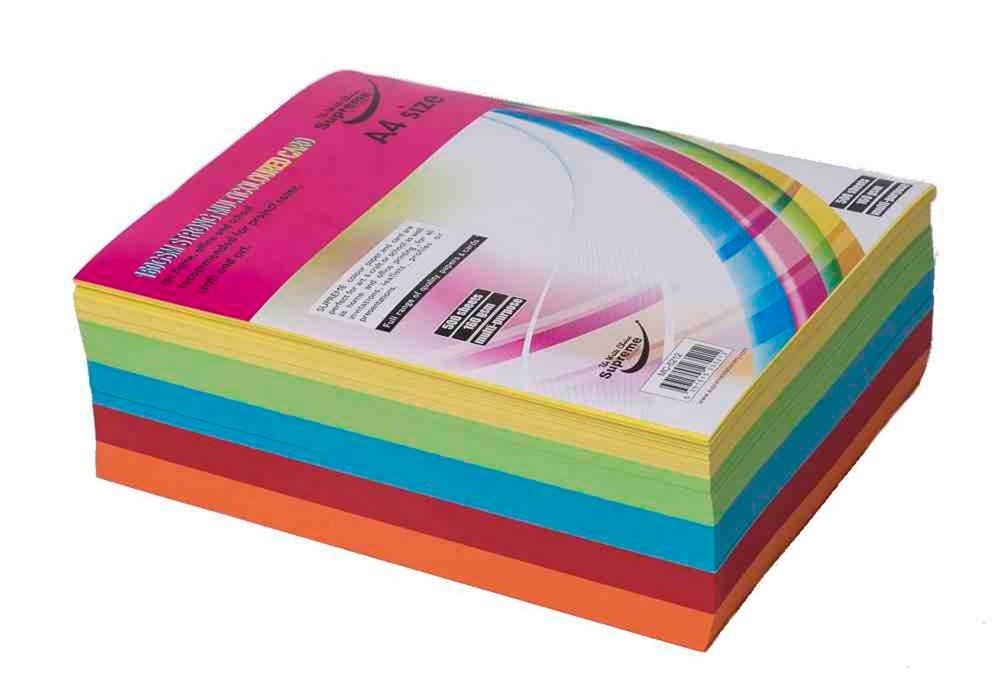 A4 160g Activity Card Assorted Colours (Pack of 500 sheets) - ABC School Supplies