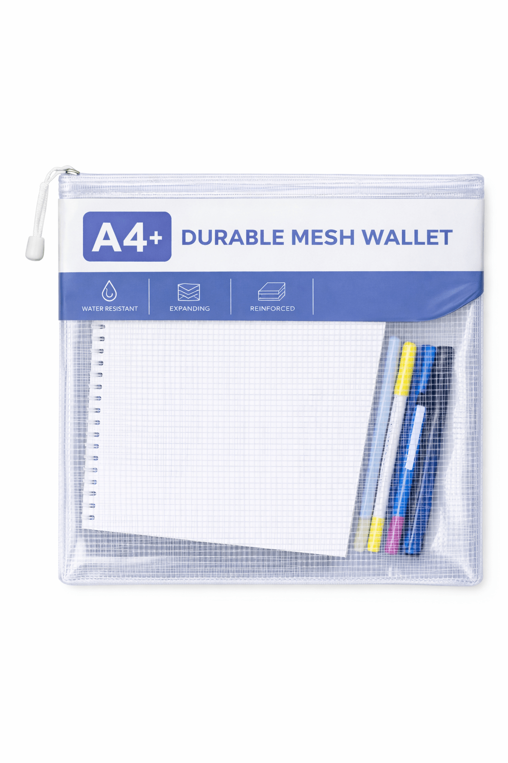 A4+ Durable Mesh Wallet - Clear - ABC School Supplies