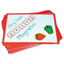 A4 Magnetic Write 'N' Wipe Board - Pack Of 30 - ABC School Supplies