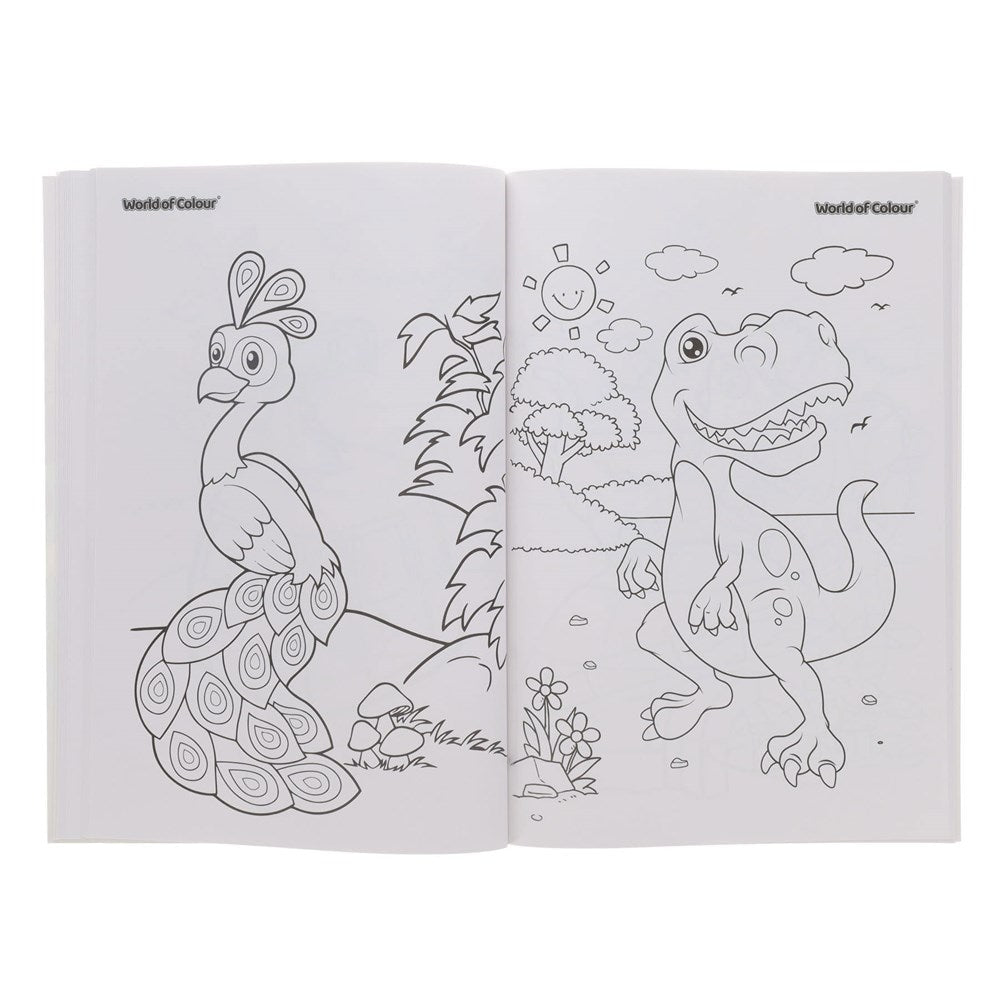 A4 Perforated Colouring Book - The World Around Us 96 Pages - ABC School Supplies
