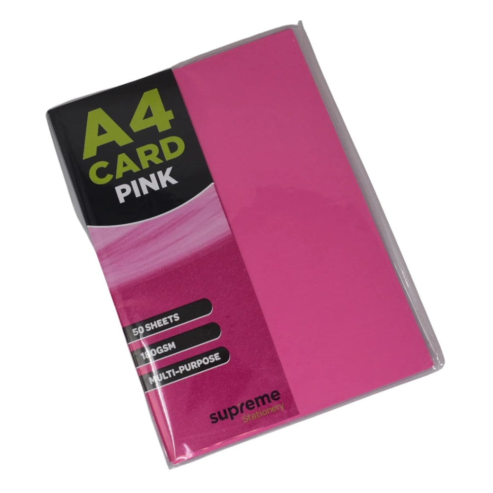 A4 Pink Card 160gsm (Pack of 50 sheets)