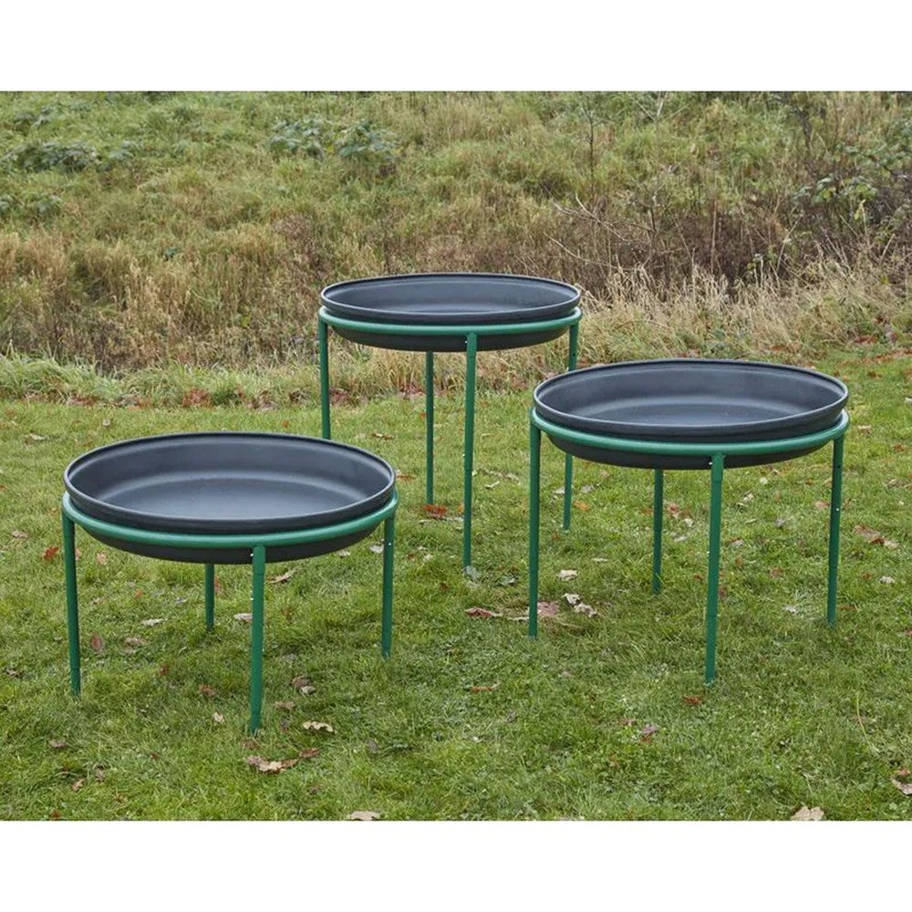 Adjustable Height Metal Deep Spot Tray Stands - Set of 3