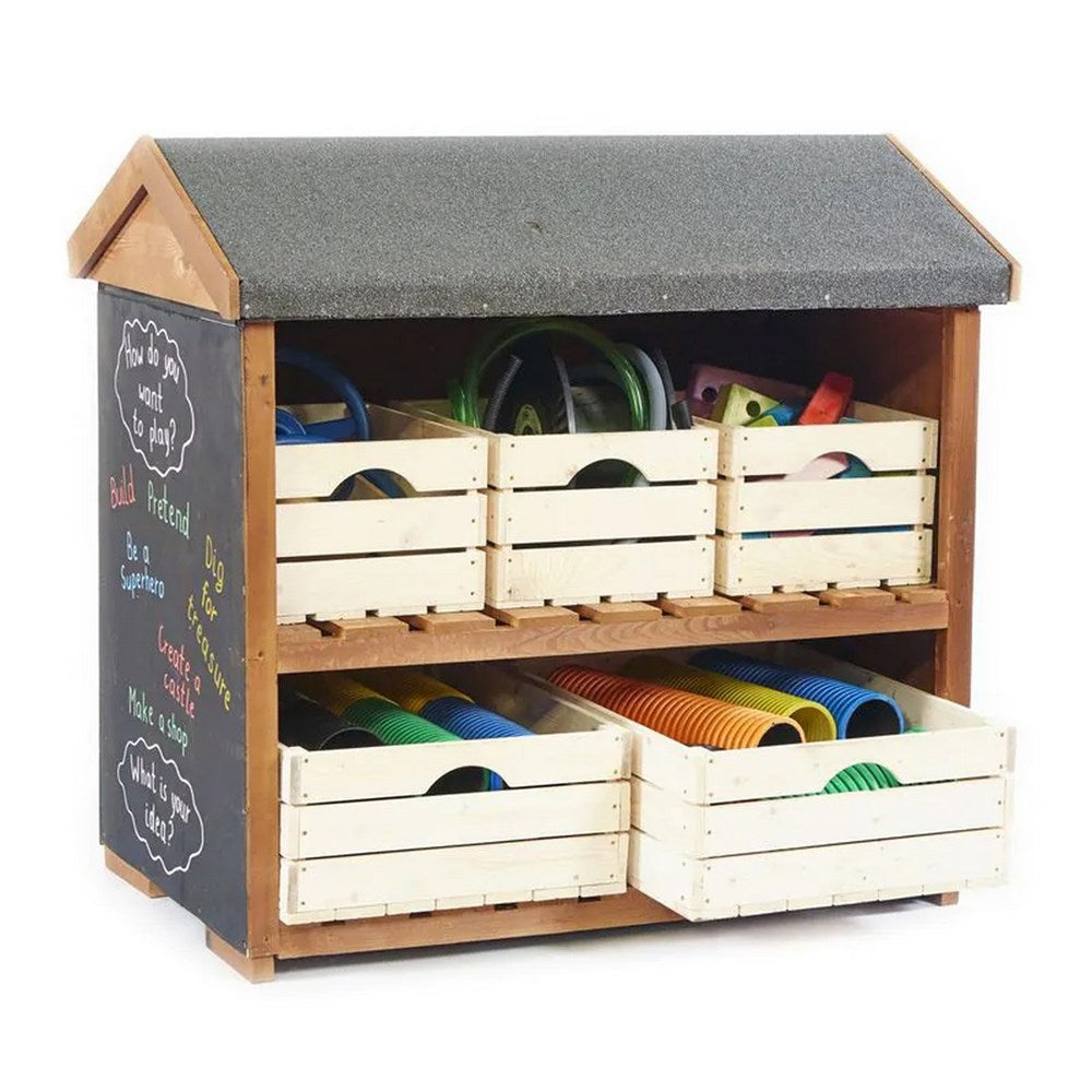 Cosy Ephgraves Outdoor Shelving With Wooden Crates