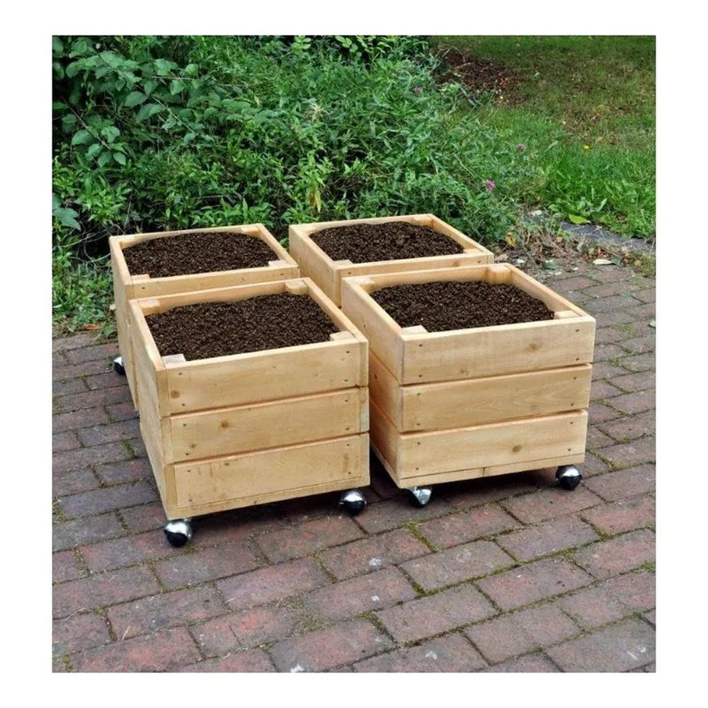 Cosy Mobile Square Planters Set Of 4