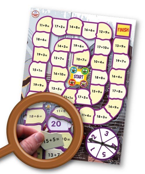 **Addition 10-19 Buzzle - ABC School Supplies