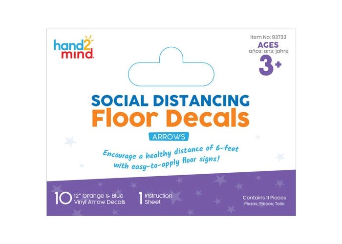 Social Distancing Floor Decals - Arrows (Set of 10)