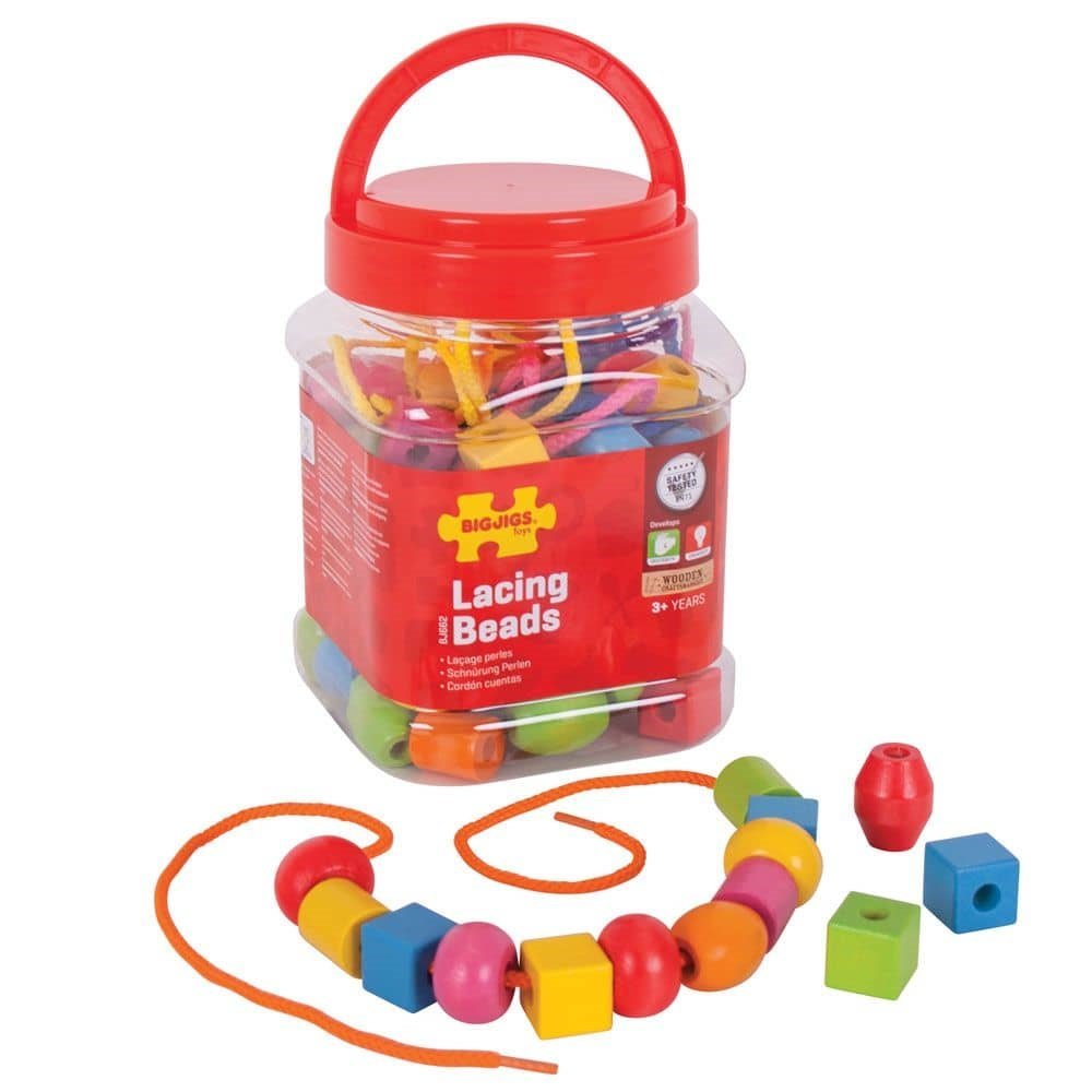 Bigjigs Crate of Lacing Beads - ABC School Supplies