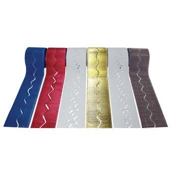 Bordette Winter Scalloped Corrugated Card Border Rolls - 57Mm X 7.5M - Pack Of 6 - ABC School Supplies