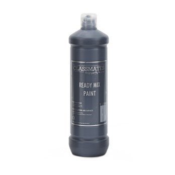 **Classmates Ready Mixed Paint In Black - 1 Litre Bottle - ABC School Supplies