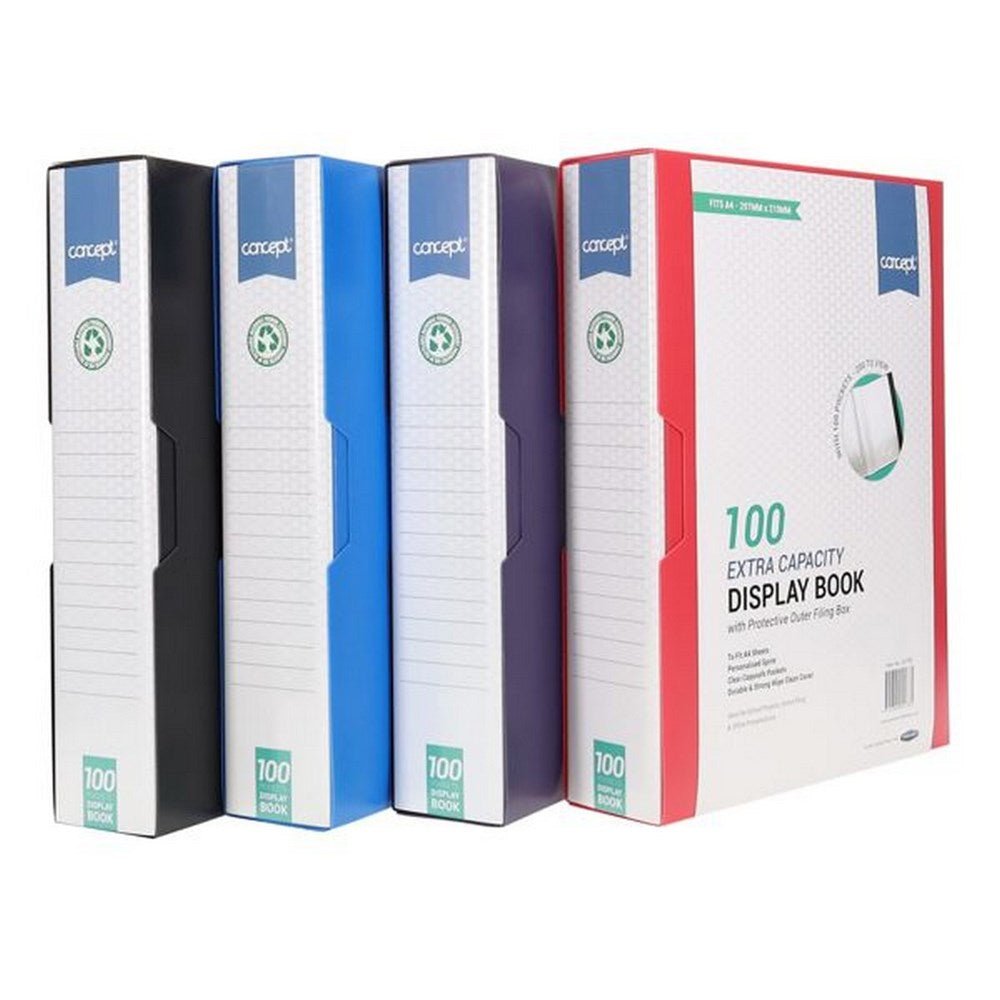 **Concept A4 100 Pocket Display Book - ABC School Supplies