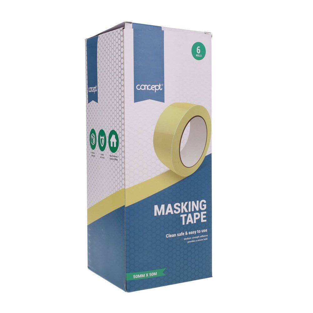 Concept Clear Tape 50mm x 50m Box of 6 - ABC School Supplies