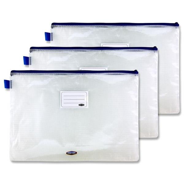 Concept Pack of 3 B4 Mesh Storage Wallets - ABC School Supplies