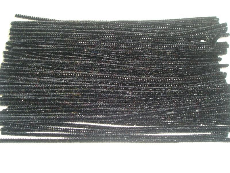 Craft Black Chenille Stems Pipe Cleaners Pack Of 50 - ABC School Supplies