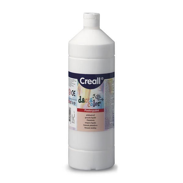 Creall 1 Litre Bottle Poster Paint - White - ABC School Supplies