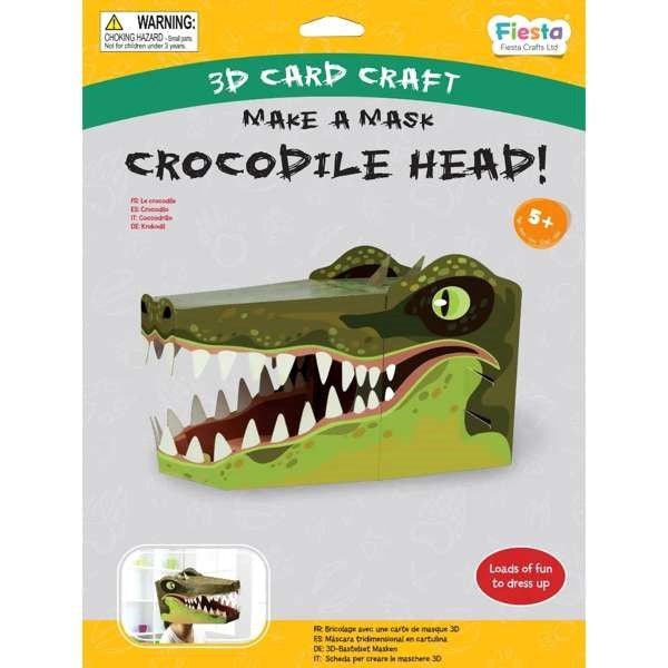 Crocodile Head 3D Mask Card Craft - ABC School Supplies