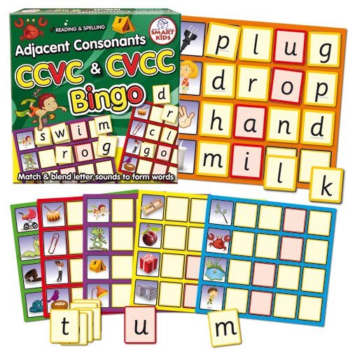 **Cvcc/Ccvc Bingo - ABC School Supplies
