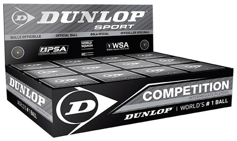 Dunlop Competition Squash Balls (1 Ball Box 12) - ABC School Supplies