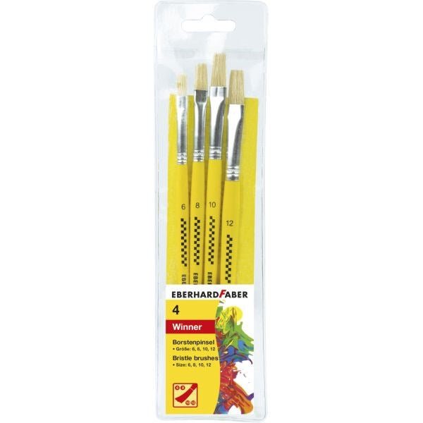 Eberhard Faber Bristle Paint Brushes Set Of 4 - ABC School Supplies