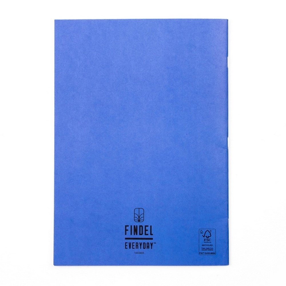 Everyday A4 Exercise Book 80 Page, 8Mm Ruled With Margin, Blue - Pack Of 50 - ABC School Supplies