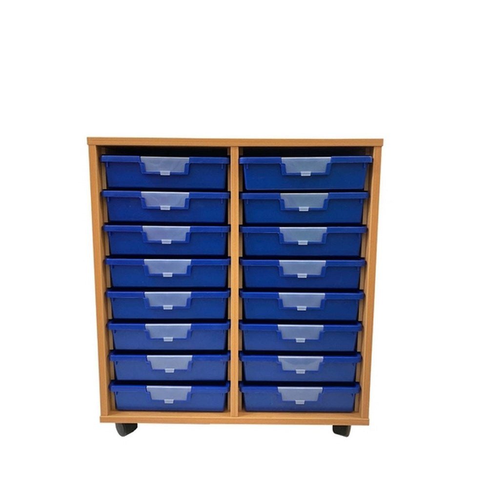 Everyday Double Column With 16 Blue Trays - ABC School Supplies