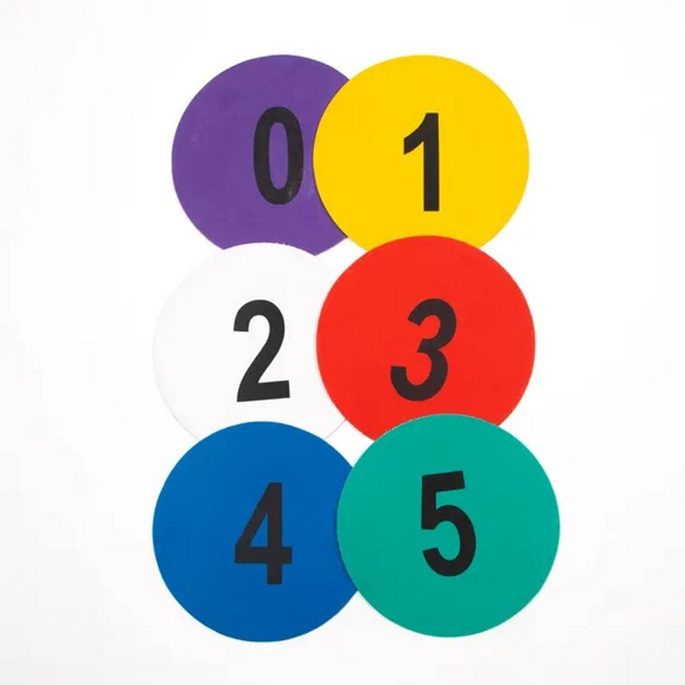 Everyday Number Spot Floor Markers - 0 - 5 - ABC School Supplies