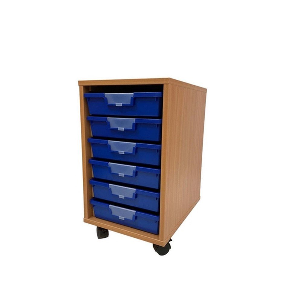Everyday Single Column With 6 Blue Trays - ABC School Supplies
