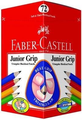 Faber Castell Junior Grip (Hand Hugger) Pencils Box Of 72 - ABC School Supplies