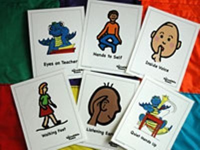 Incredible Years - School Rules A4 Cue Cards (Laminated) - Set Of 7 - ABC School Supplies