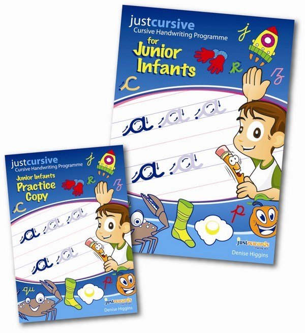 Just Cursive Handwriting Junior Infants (Book & Practice Copy Set) - ABC School Supplies