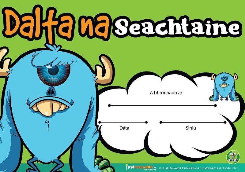 Just Rewards Certificates Dalta Na Seachtaine - ABC School Supplies