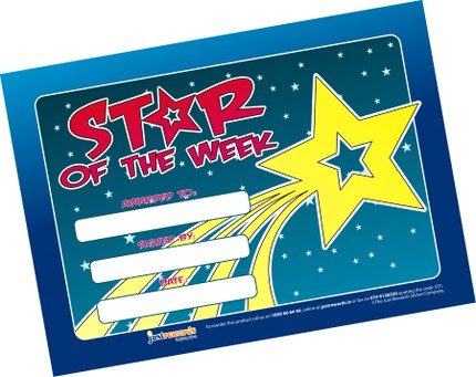 Just Rewards Certificates Star Of The Week Award - ABC School Supplies