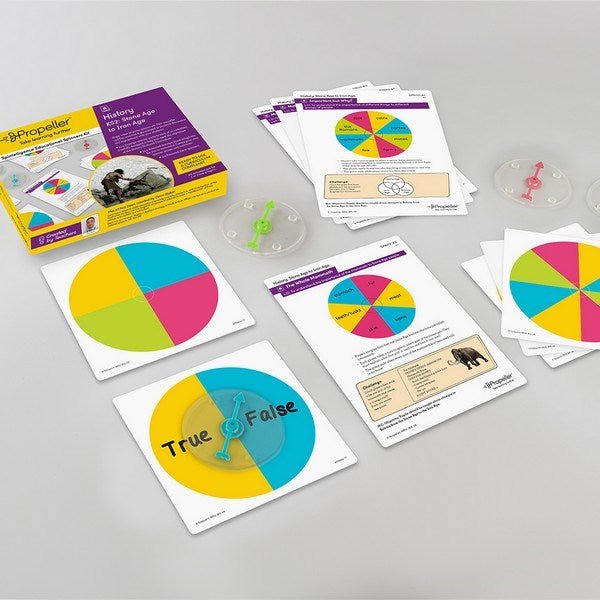 **KS2 Stone Age to Iron Age History Spinner Kit - ABC School Supplies