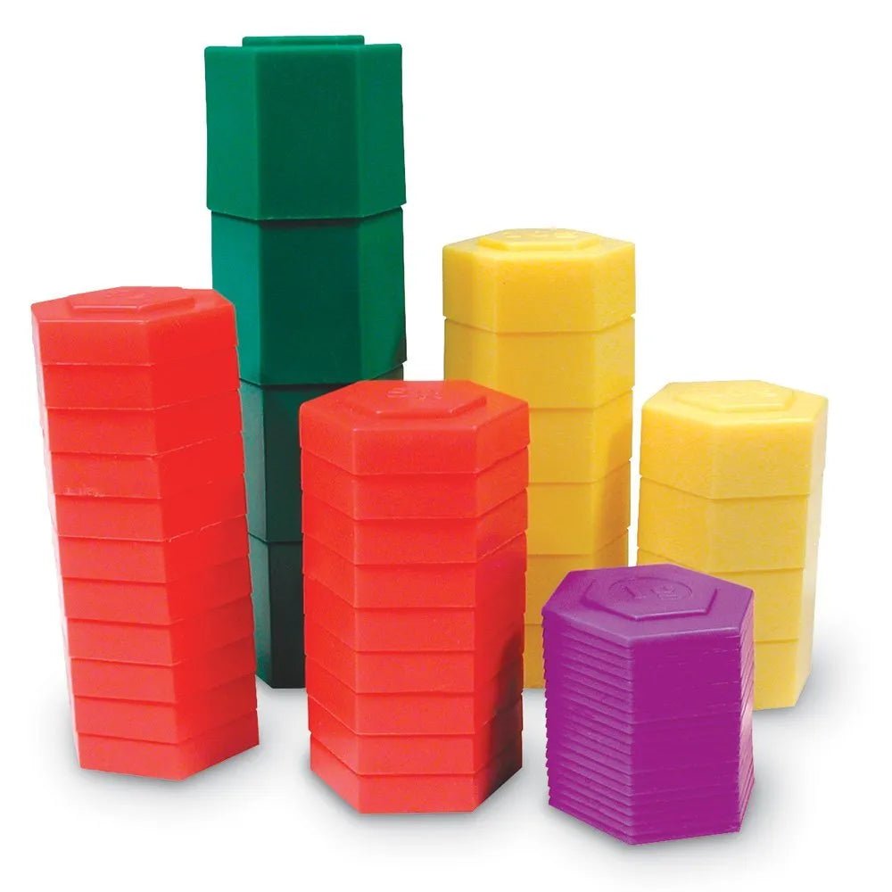 Learning Resources Hexagram Metric Weight Set (Set of 54) - ABC School Supplies