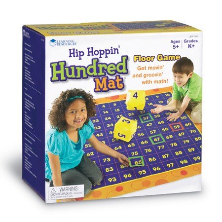 Learning Resources Hip Hoppin' Hundred Mat™ Hundreds Activity Mat - ABC School Supplies