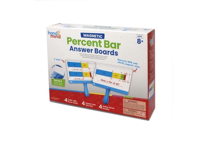 Learning Resources Percent Bar Answer Boards (Set Of 4) - ABC School Supplies