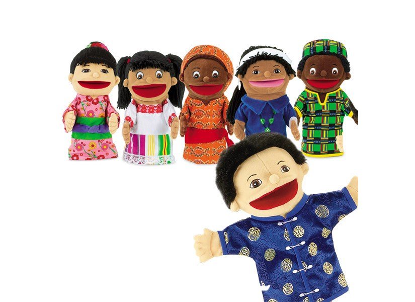 Lets Talk Multicultural Puppet Set Of 6 - ABC School Supplies