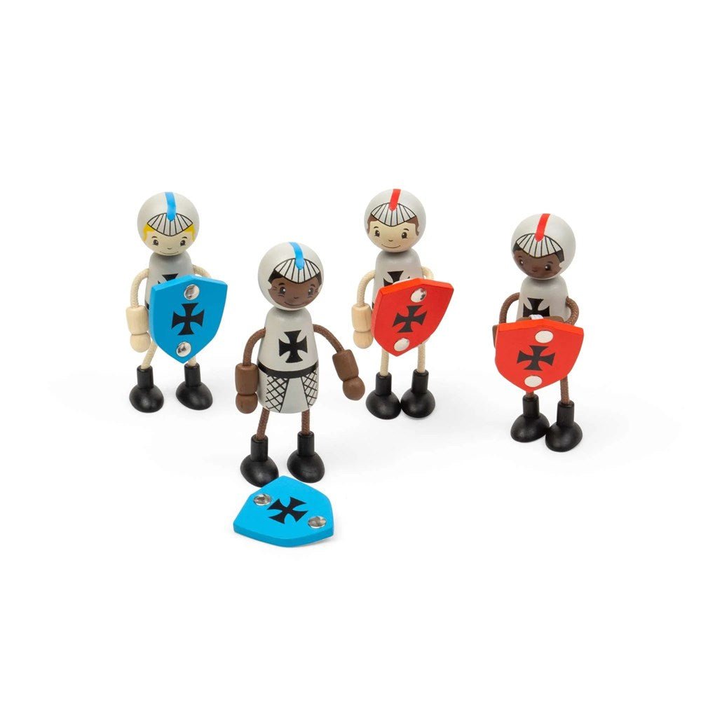 Medieval Knights Dolls - 4 Pcs Knight Doll Set - ABC School Supplies